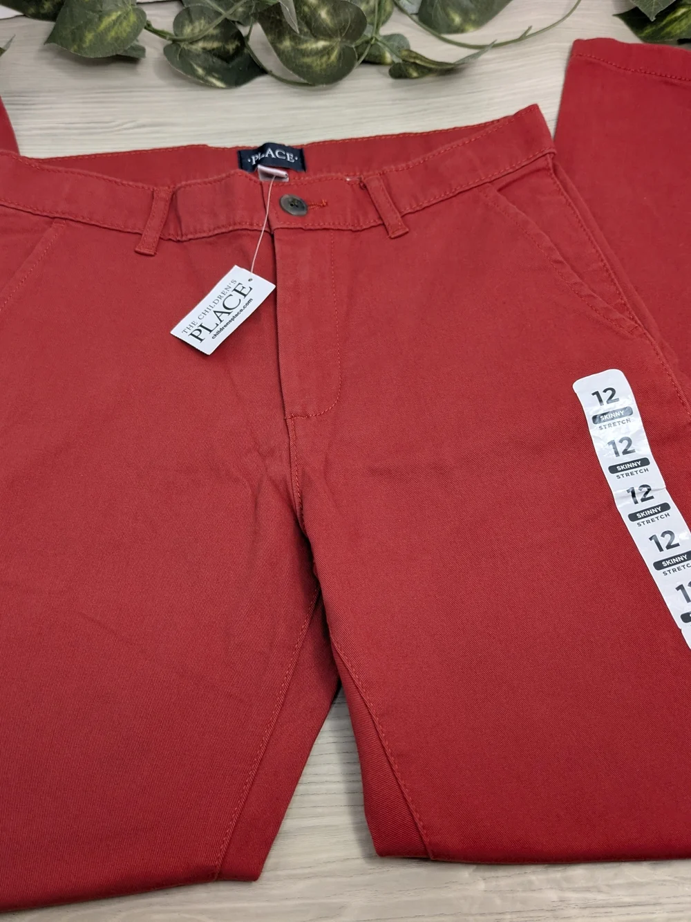 Children's Place Boys Uniform Skinny Chino Pants in Hampton Red